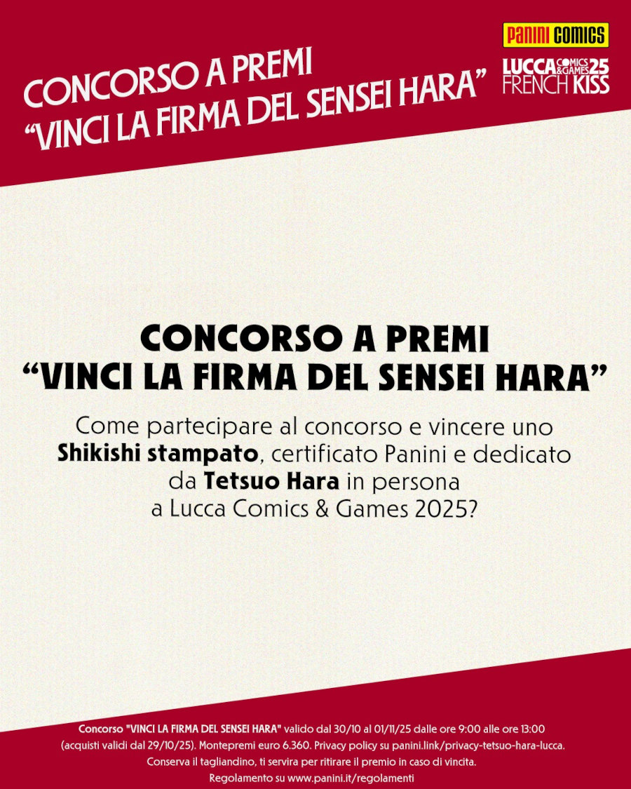 Lucca Comics & Games 2025: regolamento firmacopie di Tetsuo Hara
